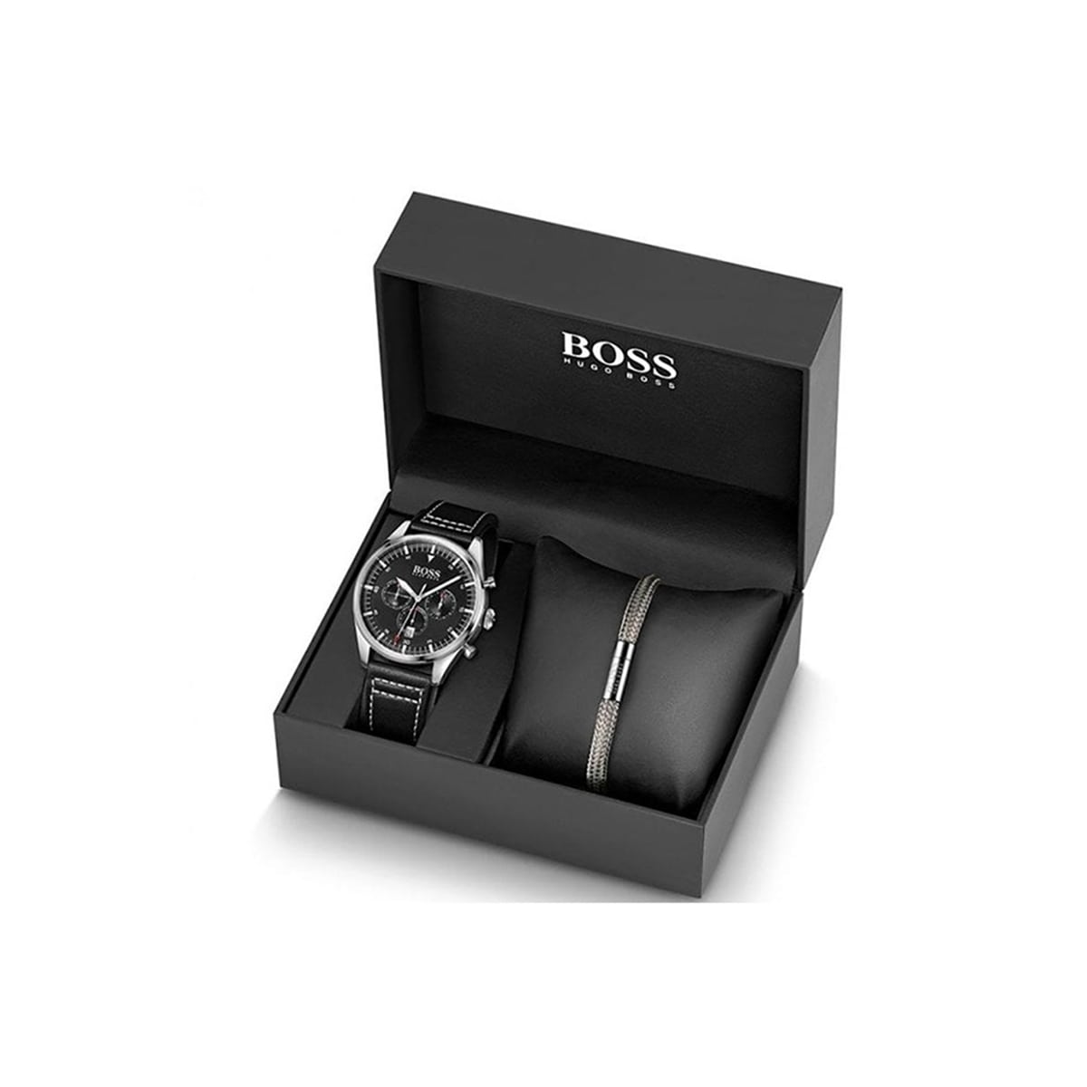 SET MONTRE HUGO BOSS HOMME M.FONCTION CUIR + BRACELET